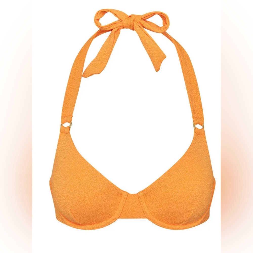 Monday Swimwear Orange Halter Bikini Top